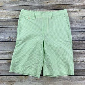 Ralph Lauren Golf Womens 6 Shorts Green Stripe New